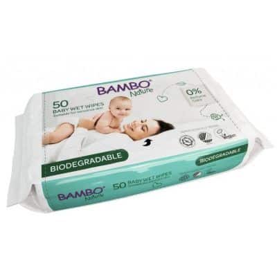 Органски биоразградливи влажни марамчиња за бебиња - х50