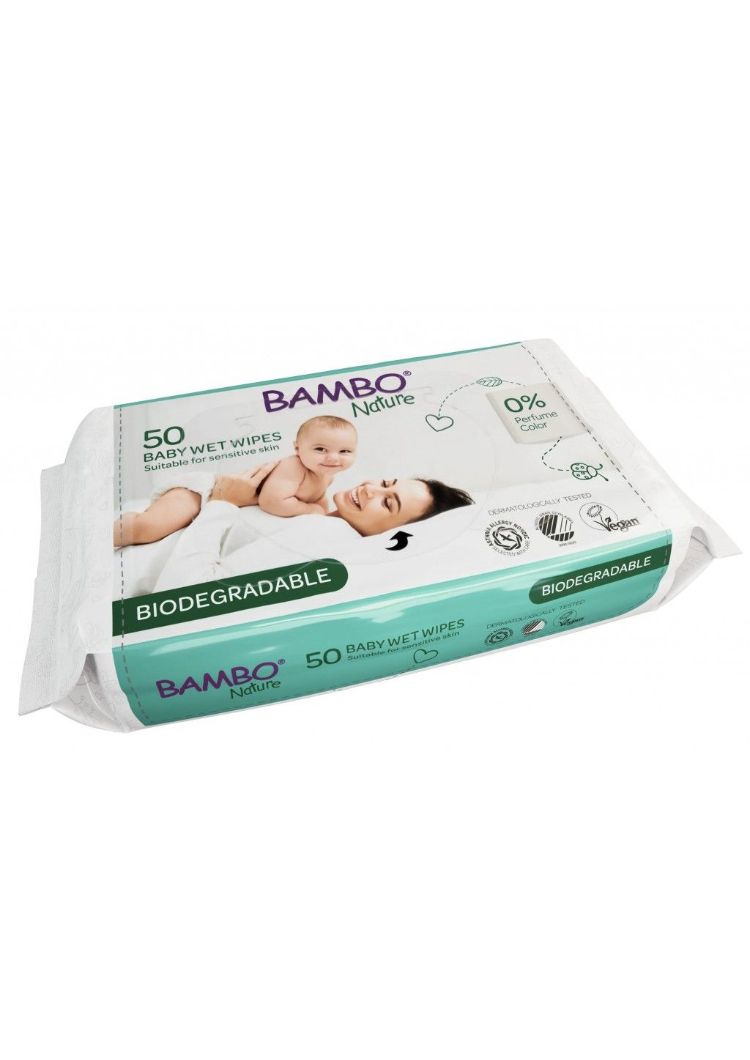 Органски биоразградливи влажни марамчиња за бебиња - х50