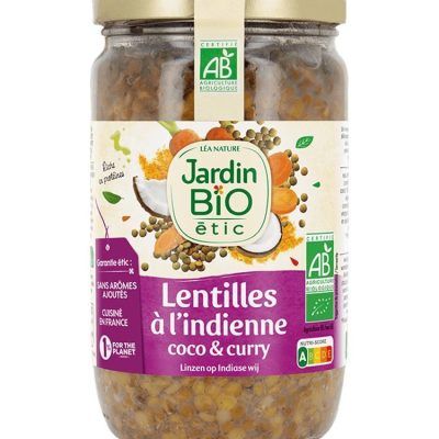 Органска индиска леќа со кари и кокос - 680 гр.