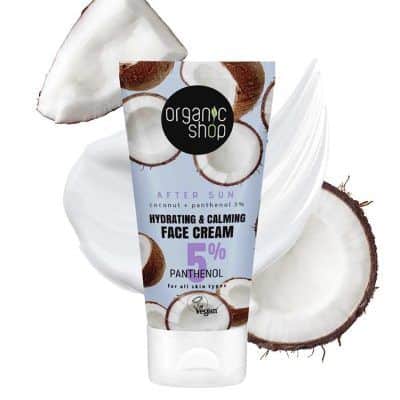 Смирувачка крема за лице со кокос и 5% пантенол - 50 мл.