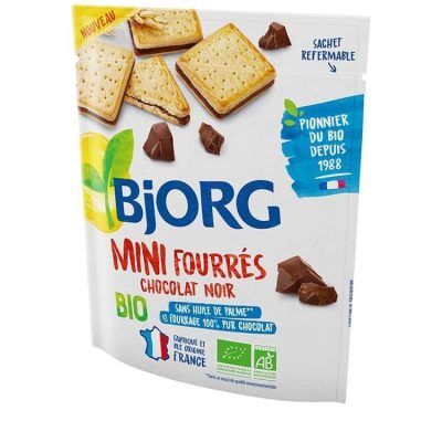 Органски мини бисквити со фил од чоколадо - 180 гр.