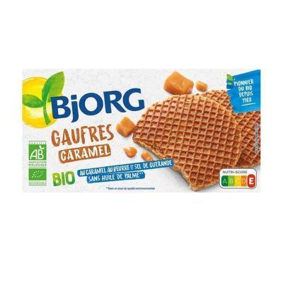 Органски вафли со фил од карамела - 175 гр.