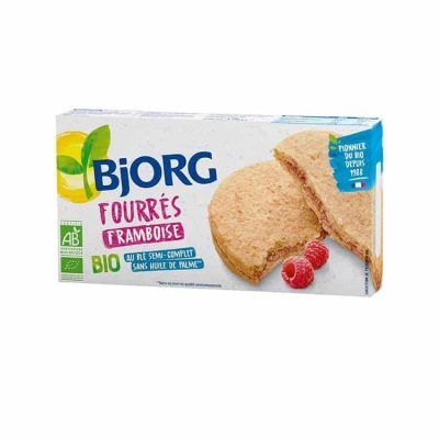 Органски бисквити со фил од малини - 175 гр.