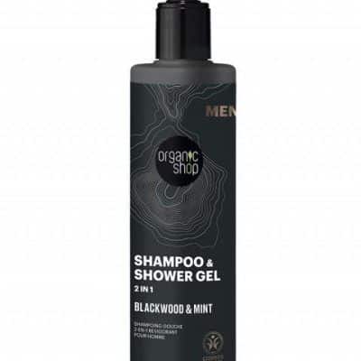 2 во 1 шампон и гел за туширање за мажи од нане и црна акација - 280 мл.