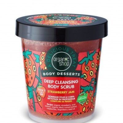 Пилинг за тело од јагода - 450 мл.