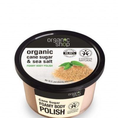 Пенлив пилинг за тело од шеќерна репка и морска сол - 250 мл.