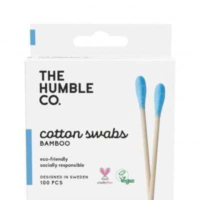 Сини чепкалки за уши од бамбус - 100 парчиња