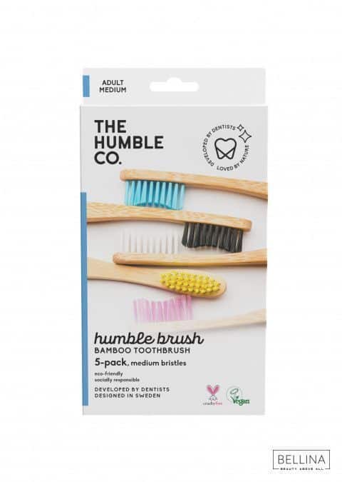 Сет од пет четки за заби од бамбус за возрасни - medium