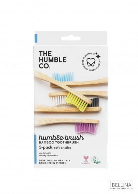 Сет од пет четки за заби од бамбус за возрасни - soft