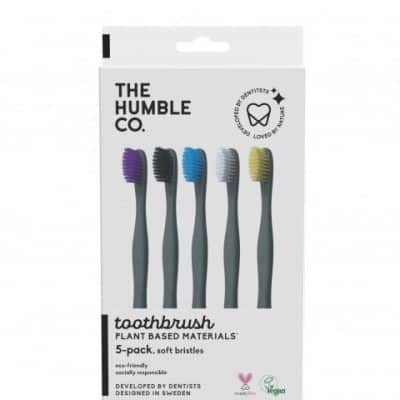 Сет од пет четки за заби од пченкарен скроб за возрасни - soft