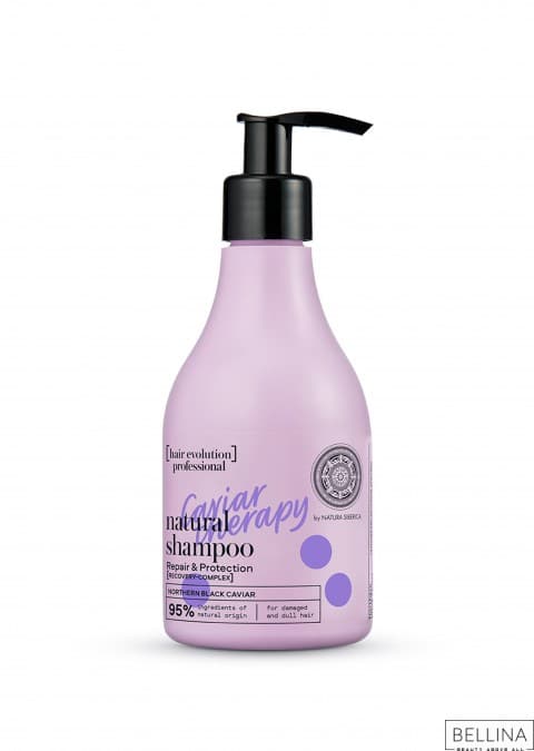 Шампон за третирана и оштетена коса со црн кавијар - 245 мл.