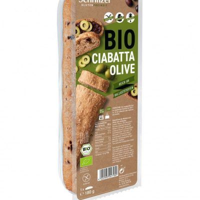 Органски безглутенски чиабата леб со маслинки - 180 гр.