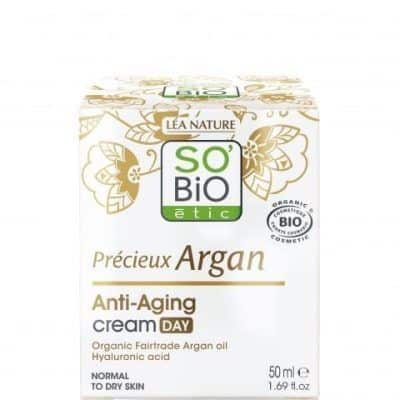 Дневна крема за лице против стареење од арган - 50 мл.