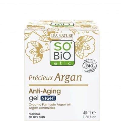 Ноќен гел за лице против стареење од арган - 50 мл.