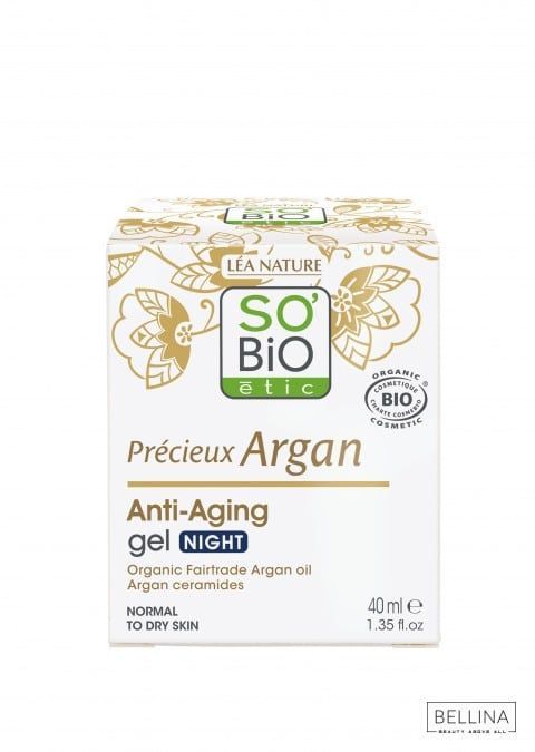 Ноќен гел за лице против стареење од арган - 50 мл.