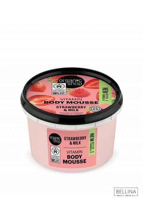 Крем-пена за тело од јагода и млеко - 250 мл.