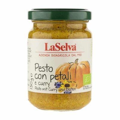 Органско песто од тиква, кари и цветни ливчиња - 130 гр.