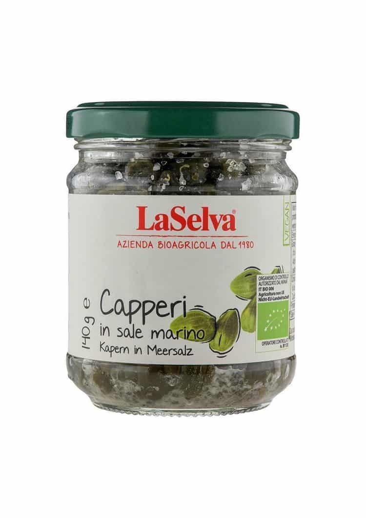 Органски капери во морска сол - 140 гр.