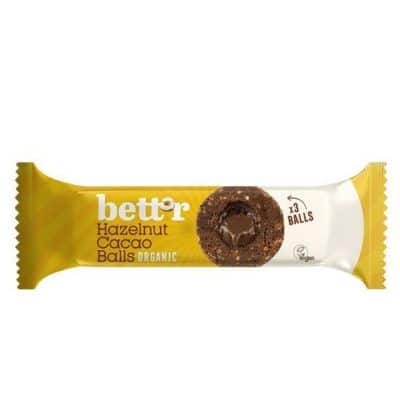 Органски овошни бомбици со фил од лешник и какао без додаден шеќер - 3х15