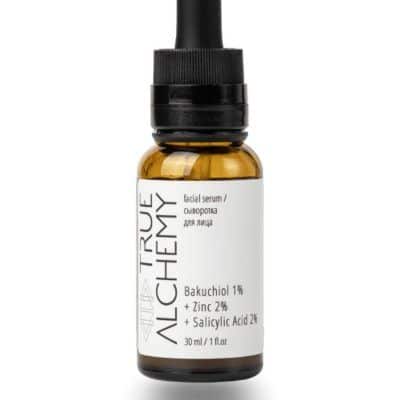 Серум за лице со бакухиол 1%, цинк 2% и салицилна киселина 2% - 30 мл.