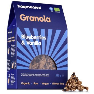 Органска гранола со боровинки и ванила - 250 гр.