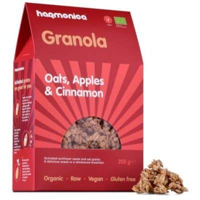 Органска гранола со овес, јаболка и цимет - 250 гр.