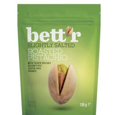 Органски безглутенски печени ф'стаци со француска морска сол - 150 гр.