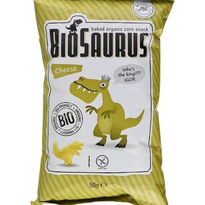 Органски безглутенски флипс за деца, од пченка со чедар сирење - 50 гр.