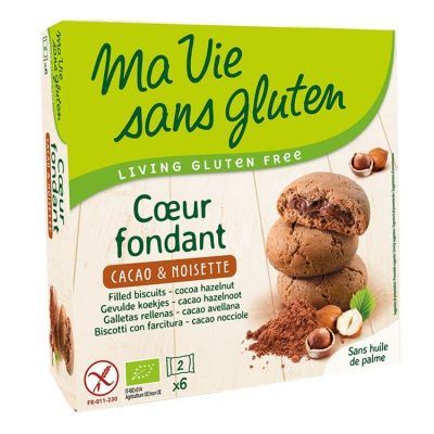 Органски безглутенски колачиња со фил од лешник и какао - 200 гр.