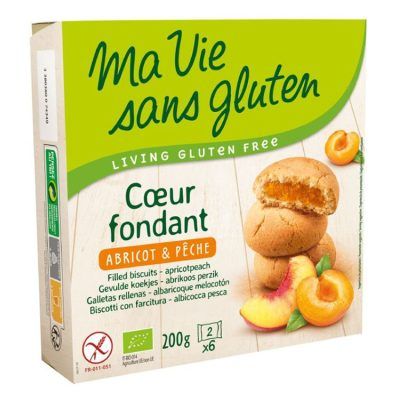 Органски безглуенски колачиња со фил од кајсија - 200 гр.