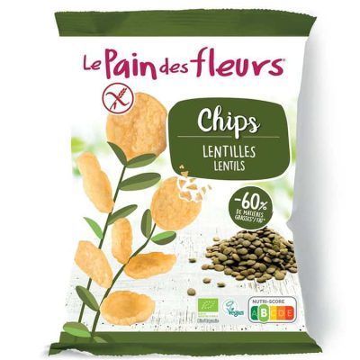 Органски безглутенски чипс од леќа - 50 гр.