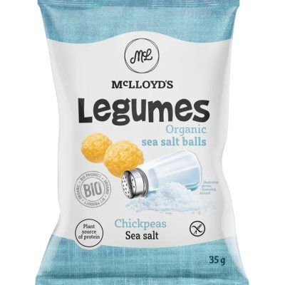 Органски безглутенски флипс од компир и наут со морска сол - 35 гр.