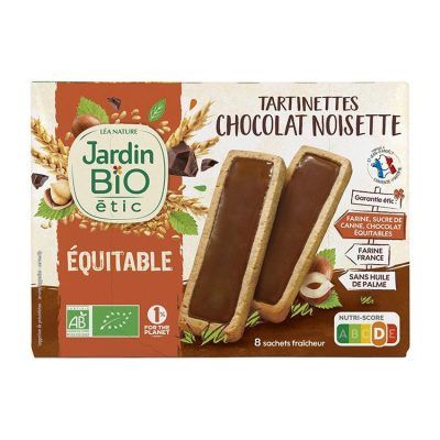 Органски тартуи со чоколаден фил од лешници - 138 гр.