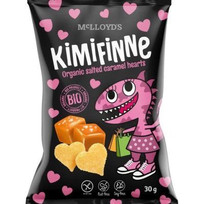 Органски безглутенски флипс за деца од пченка со солена карамела - 30 гр.