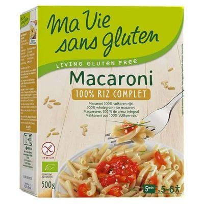 Органски безглуенски макаронии од интегрален ориз - 500 гр.