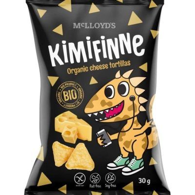 Органски безглутенски флипс за деца од пченка со чедар сирење - 30 гр.