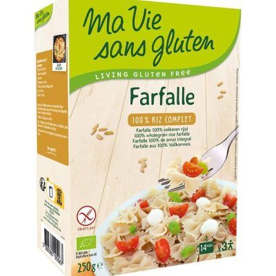 Органски безглутенски фарфали од интегрален ориз - 250 гр.