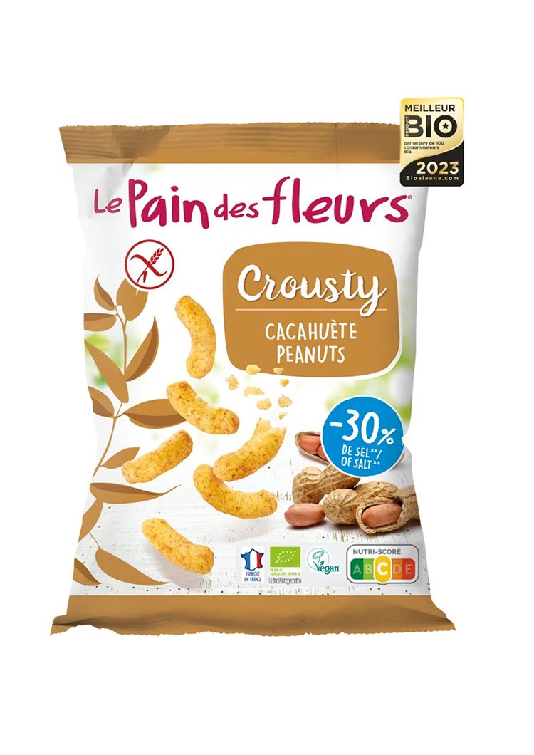 Органски безглутенски флипс од пченка со кикирики - 75 гр.