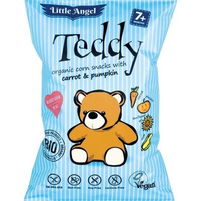 Органски безглутенски флипс за бебиња и деца, од пченка со морков и тиква - 30 гр.