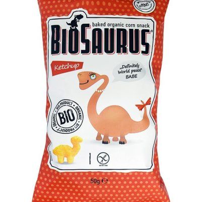 Органски безглутенски флипс  за деца, од пченка со кечап - 50 гр.