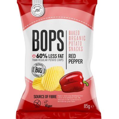 Органски безглутенски чипс од компир со црвен пипер - 85 гр.