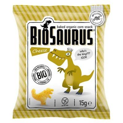 Органски безглутенски флипс за деца, од пченка со чедар сирење - 15 гр.