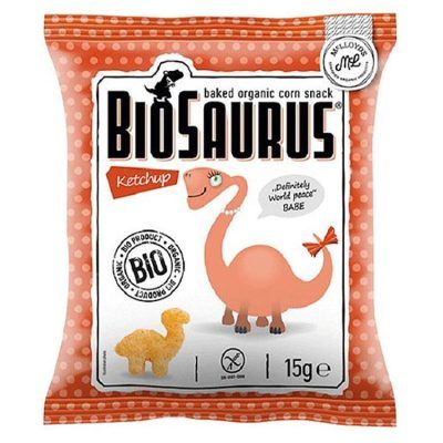 Органски безглутенски флипс за деца, од пченка со кечап - 15 гр.