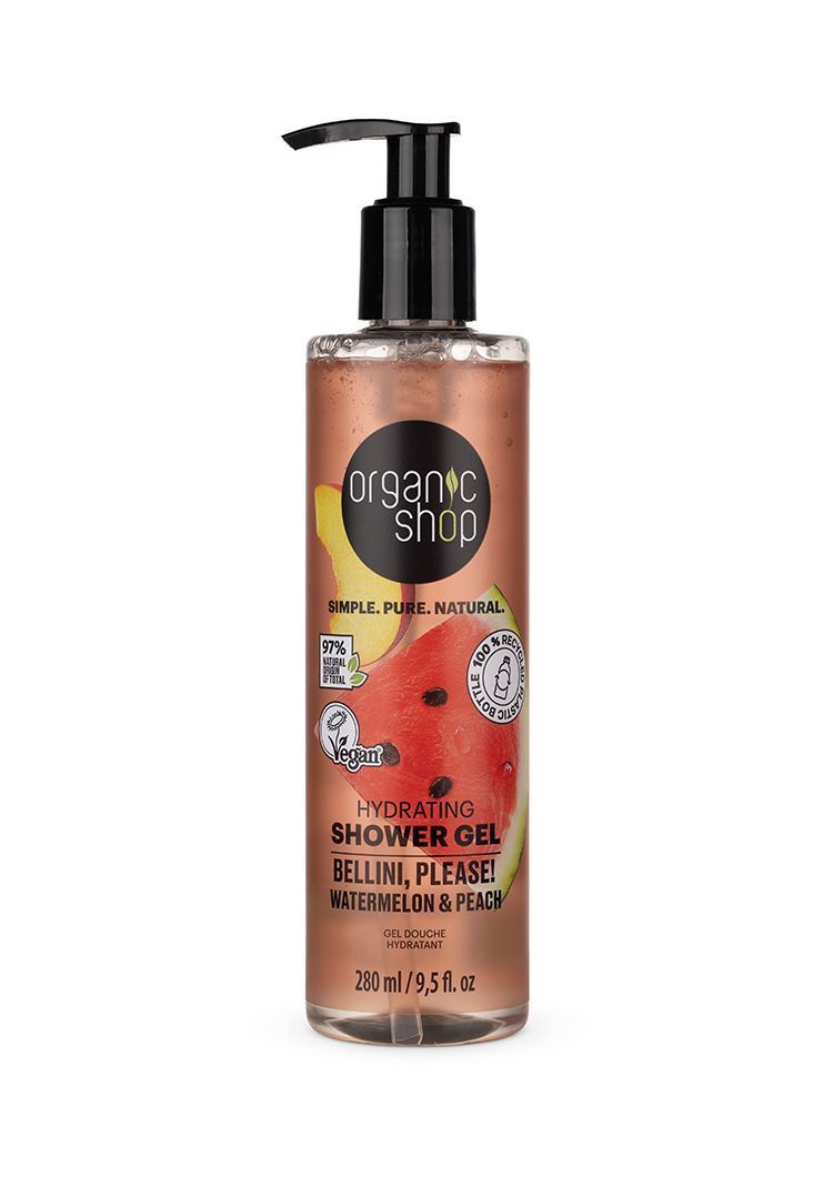 Хидратантен гел за туширање со лубеница и праска - 280 мл.