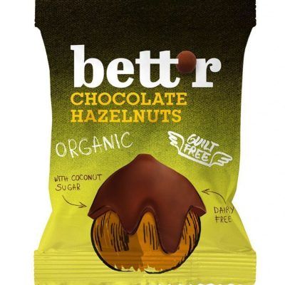 Органски безглутенски чоколадни лешници - 40 гр.