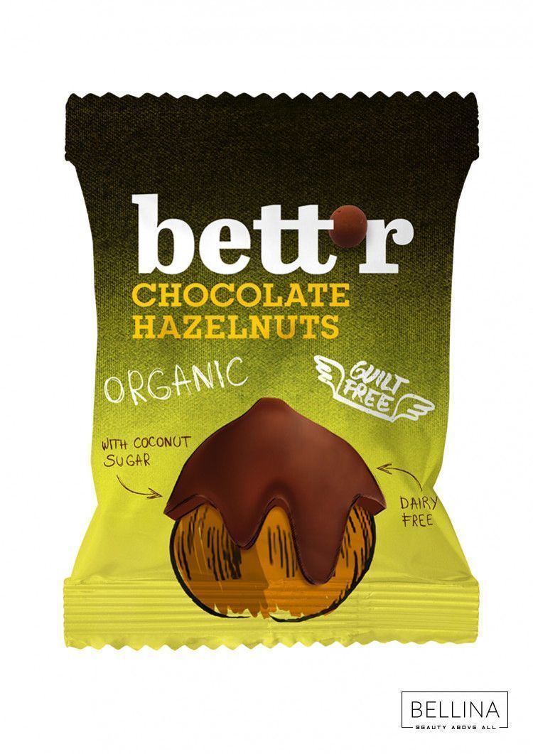 Органски безглутенски чоколадни лешници - 40 гр.