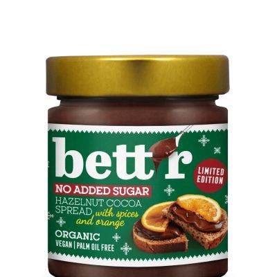 Органски чоколаден крем од лешници со портокал - 250 гр.