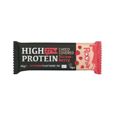 Органски безглутенски протеински бар со јагода - 40 гр.