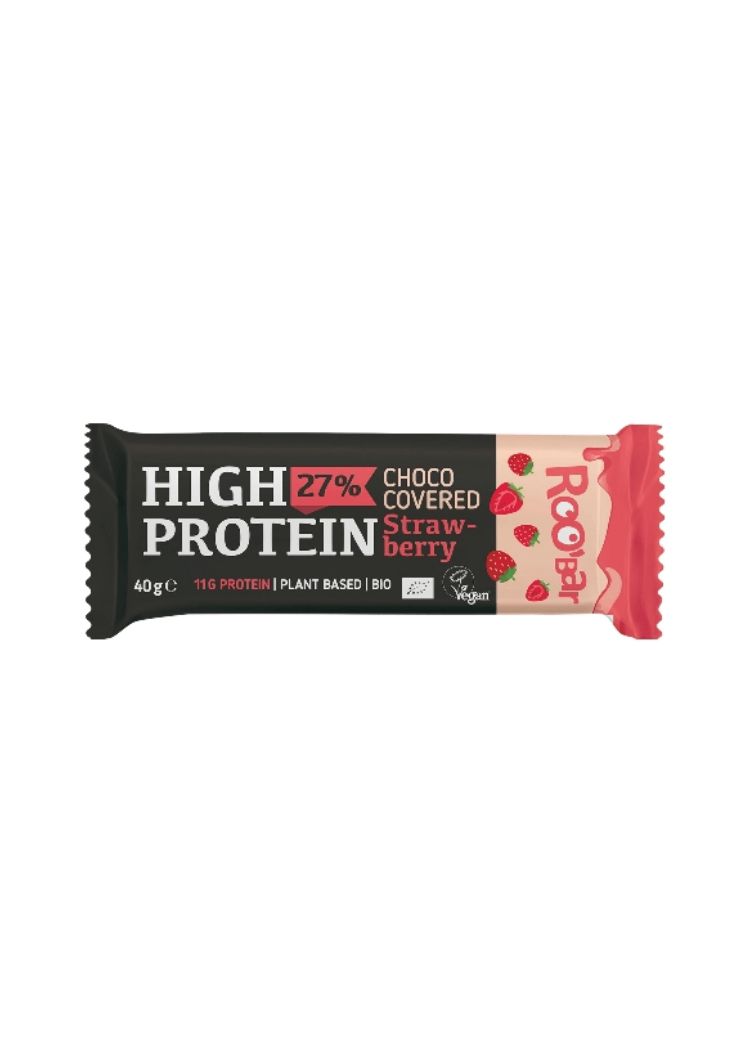 Органски безглутенски протеински бар со јагода - 40 гр.