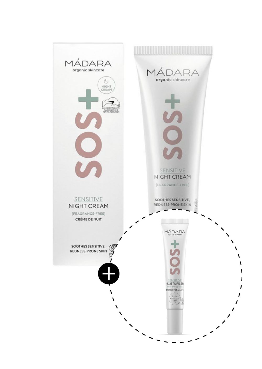 Ноќна крема за лице за сензитивна и иритирана кожа – 70 мл. + мини подарок